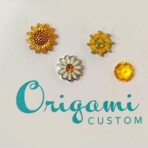Origami Owl 🦉 Flower Charms Set of 4 NWT $14